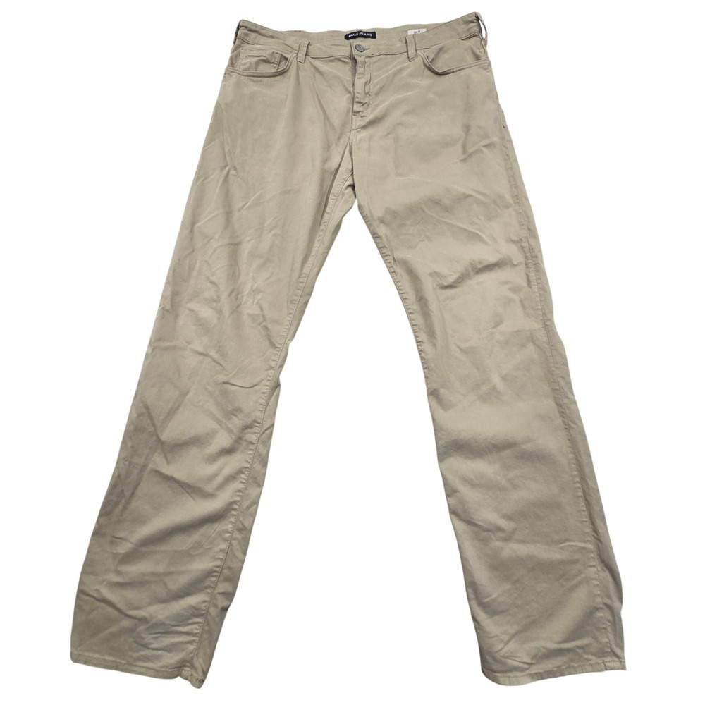 Mavi Jeans Matt Relaxed Straight Leg Twill Pants Stretch Khaki Tan Mens 40x36